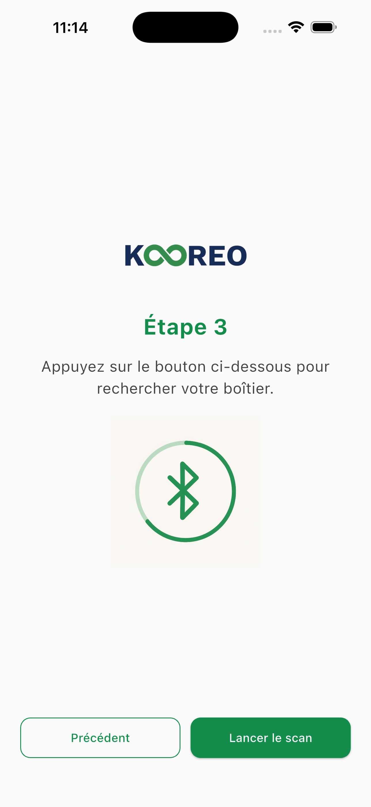 Etape 3 : lancer le scan Bluetooth